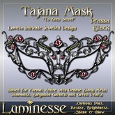 TAJANA "To Keep Secret" Prassa Mask OP - Burgandy Garnet Green Pearl White Diamond Black