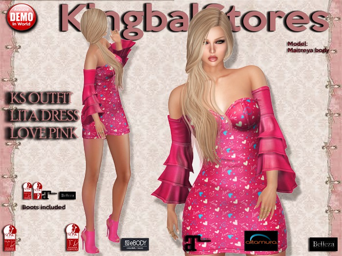 150 KS OUTFIT LITA DRESS LOVE PINK