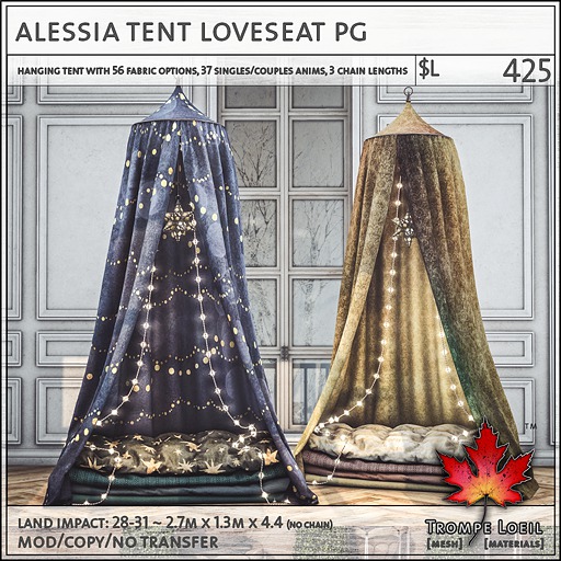 Trompe Loeil - Alessia Tent Loveseat PG [mesh]