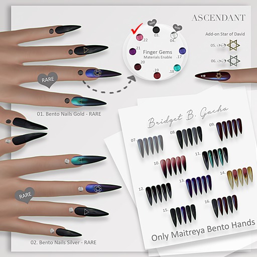 Second Life Marketplace - 12. Ascendant - Bridget B. [Bento Nails ...