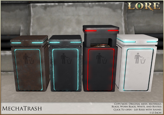 {LORE} MechaTrash Bins 
