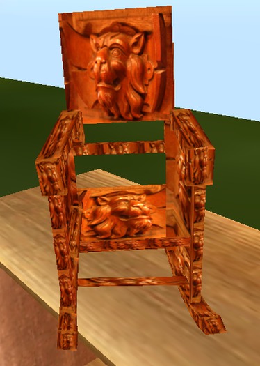 Tiny Rocking Antique Hand-carved Chair