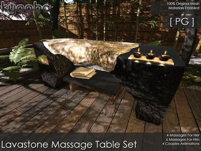 Lavastone Massage Table Set [PG]