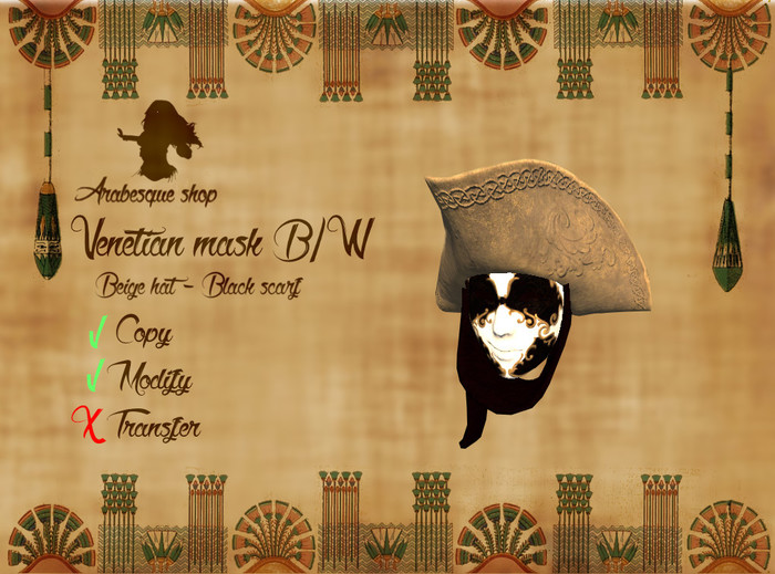 *~^~AS~^~*  Mask B/W (beige and black)