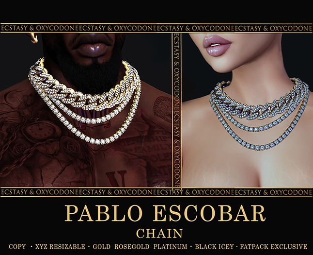 {E&O- Pablo Escoba RD } Cuban + 2 Vs Links  ROSE GOLD