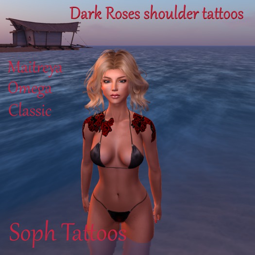 Dark Roses shoulder Tattoos (Maitreya, Omega & classic bodies)