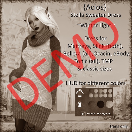 {Acios} Stella Sweater Dress DEMO