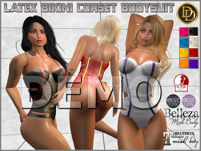 ☾ⅅⅅ☽ ☣ Latex Bikini Corset BodySuit ☣ [ DEMO ]