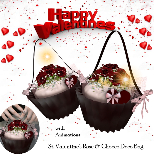 St.Valentine's Rose & Chocco Deco Bag Box