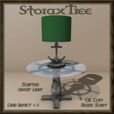 Ship Wheel Table w Lamp A14