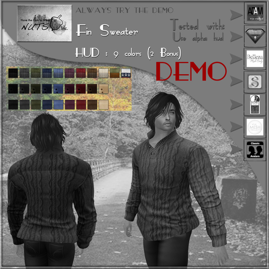 NUTS Inc - Fin Sweater DEMO - Wear/Add me