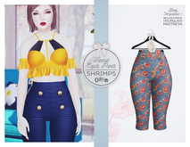 The Secret Store - Fannie Capri Pants - Maitreya Lara, Belleza Freya, Slink Hourglass - Shrimps
