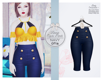 The Secret Store - Fannie Capri Pants - Maitreya Lara, Belleza Freya, Slink Hourglass - Navy