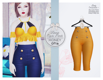 The Secret Store - Fannie Capri Pants - Maitreya Lara, Belleza Freya, Slink Hourglass - Honey