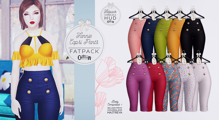 The Secret Store - Fannie Capri Pants - Maitreya Lara, Belleza Freya, Slink Hourglass - Fatpack
