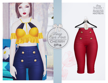The Secret Store - Fannie Capri Pants - Maitreya Lara, Belleza Freya, Slink Hourglass - Cherry