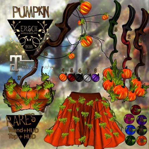 ERSCH - Pumpkin GACHA WREATH 06 Black
