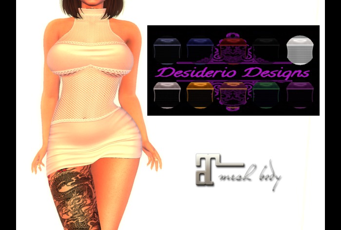 CD - DRESS FISHNET MINI DRESS FATPACK - Maitreya