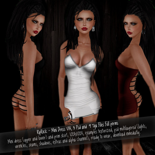 RipRock - Mini Dress V14, 3 Psd and  9 Tga Files Full perms