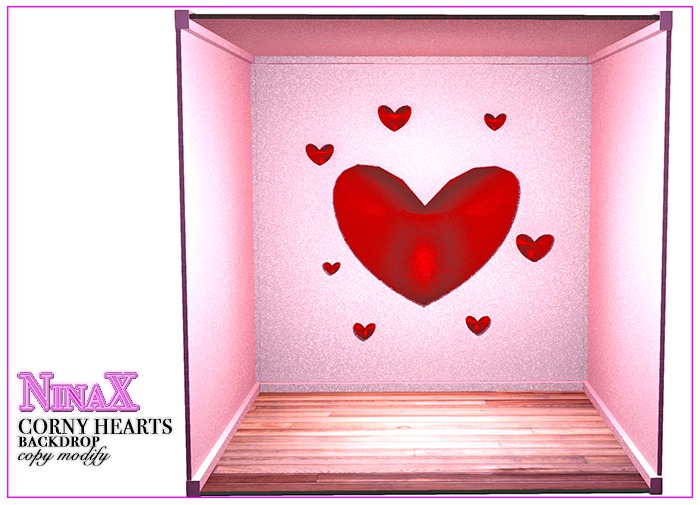 NinaX Corny Hearts Backdrop BOX (ADD to UNPACK)