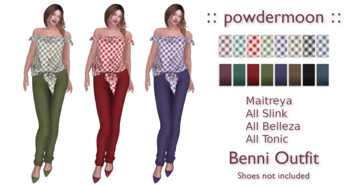 powdermoon - Benni Top and Leggings Outfit With HUD