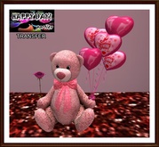 Valentine's - Teddy Bear - Musical Rose - Pink