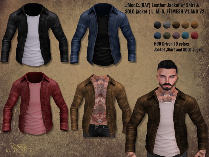 .:MooZ:.(RAY) Leather Jacket w/ Shirt-SOLO jacket