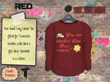 < SP > Bee Vomit Long Sleeved Tee for Tweenster - Red