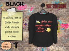 < SP > Bee Vomit Long Sleeved Tee for Tweenster - Black