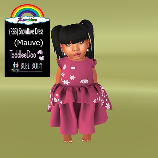 (RBS) Snowflake Dress- (Mauve)- (WEAR)
