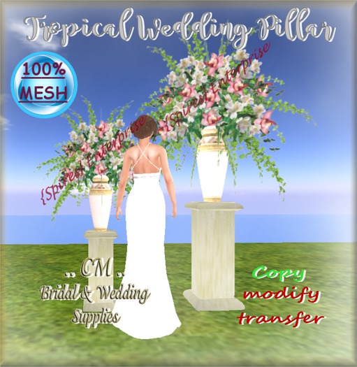 {SE} Tropical Flower Column Pink
