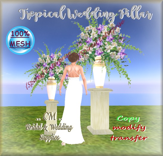 {SE} Tropical Flower Column Purple