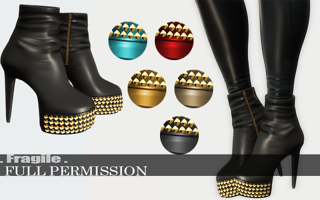 .Fragile. 5 Textures for MI962807S Ankle High Heels Boots