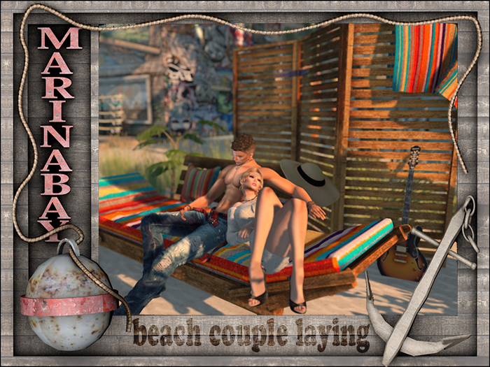 beach couple laying