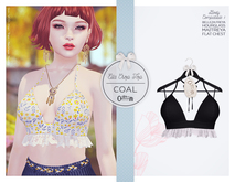 The Secret Store - Ella Crop Top - Maitreya Lara, V-Tech Flatchest, Belleza Freya, Slink Hourglass -Coal