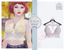 The Secret Store - Ella Crop Top - Maitreya Lara, V-Tech Flatchest, Belleza Freya, Slink Hourglass -Dove