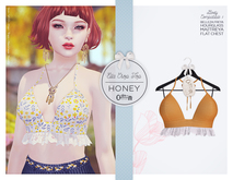 The Secret Store - Ella Crop Top - Maitreya Lara, V-Tech Flatchest, Belleza Freya, Slink Hourglass -Honey