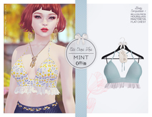 The Secret Store - Ella Crop Top - Maitreya Lara, V-Tech Flatchest, Belleza Freya, Slink Hourglass -Mint