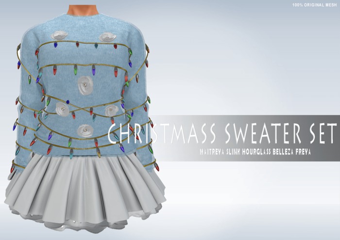 iS Christmas Sweater Set BLUE