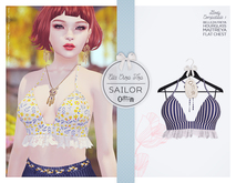 The Secret Store - Ella Crop Top - Maitreya Lara, V-Tech Flatchest, Belleza Freya, Slink Hourglass -Sailor