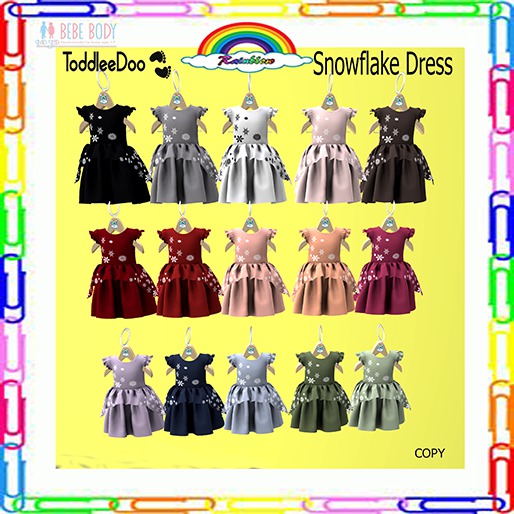 (RBS) Snowflake Dress (Thunder) - (WEAR)