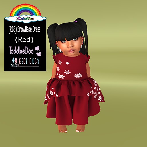 (RBS) Snowflake Dress (Red) - (WEAR)