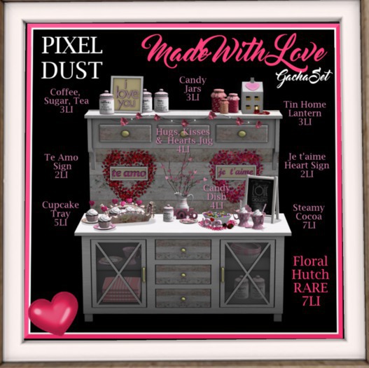 MW Made With Love Floral Hutch RARE