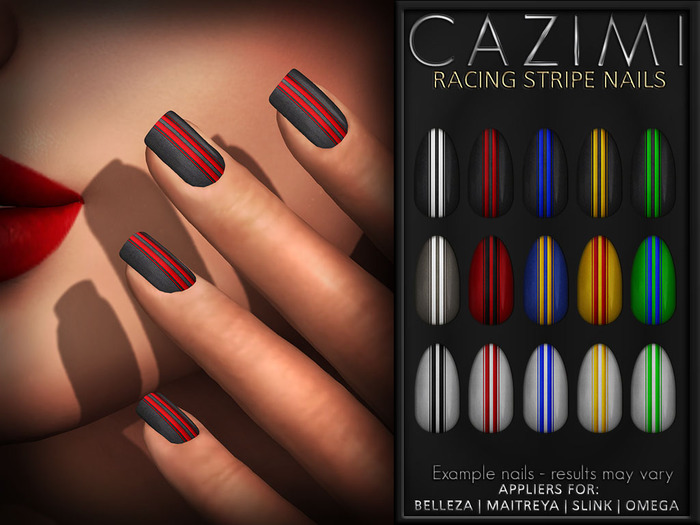 CAZIMI: Racing Stripe Nails - Pro Palette