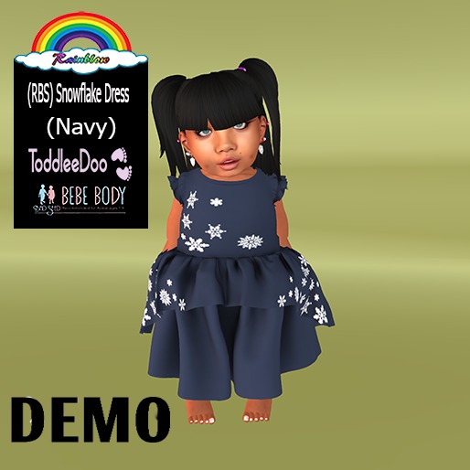 (RBS) Snowflake Dress-(Navy) DEMO- (WEAR)