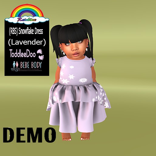 (RBS) Snowflake Dress- (Lavender) DEMO- (WEAR)