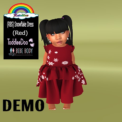 (RBS) Snowflake Dress (Red) DEMO