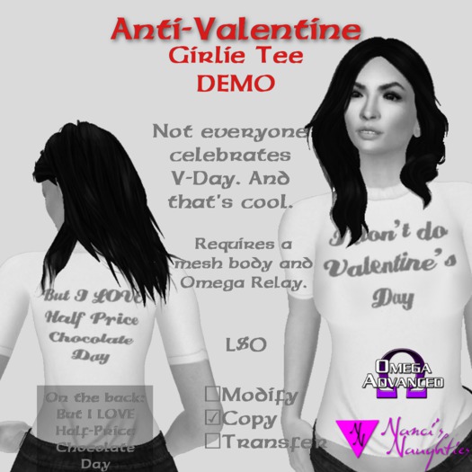 NN Anti-Valentine Girlie Tee (Demo) (Omega)