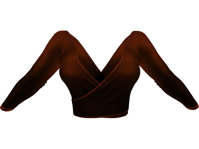 - FOX & CROW - Katja Top - Orange - Materials Enabled with HUD - Maitreya Belleza Slink