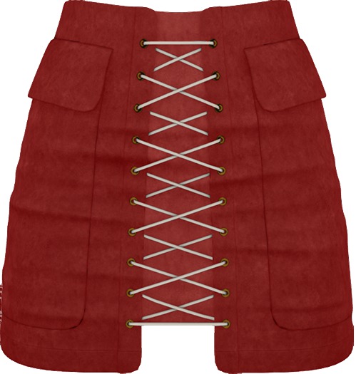 - FOX & CROW - Katja Skirt - Red - Materials Enabled with HUD - Maitreya Belleza Slink